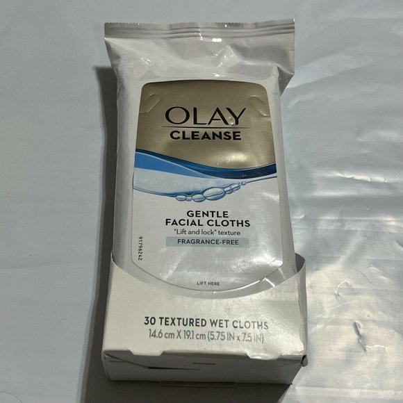 Olay Cleanse Gentle Facial Cloths Fragrance-Free 30 Textured Wet Cloths - Picture 1 of 2